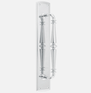 IVER Sarlat Door Pull Handle | 257mm [on Backplate] Pull Handle on Backplate - Polished Chrome