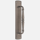 IVER Sarlat Door Pull Handle | 257mm [on Backplate] Pull Handle on Backplate - Signature Brass