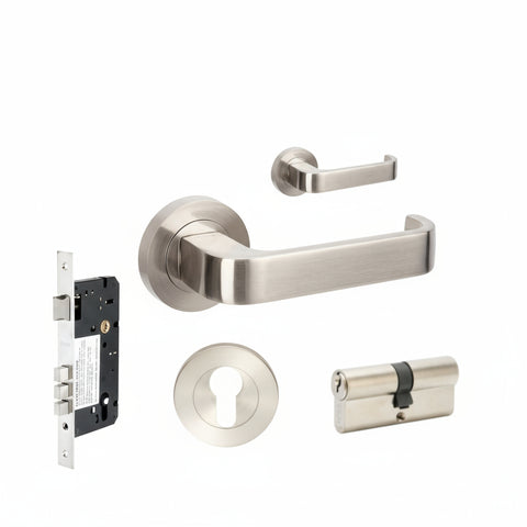 Zanda Streamline - Brushed Nickel & Satin Chrome - primehardware