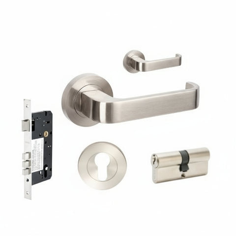 Zanda Streamline - Brushed Nickel & Satin Chrome - primehardware