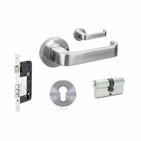 Zanda Streamline - Brushed Nickel & Satin Chrome - primehardware