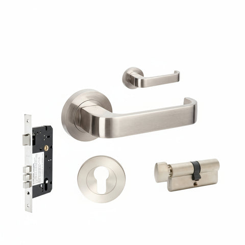 Zanda Streamline - Brushed Nickel & Satin Chrome - primehardware