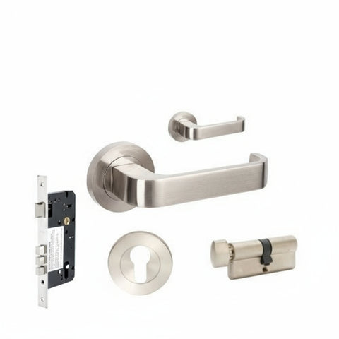 Zanda Streamline - Brushed Nickel & Satin Chrome - primehardware