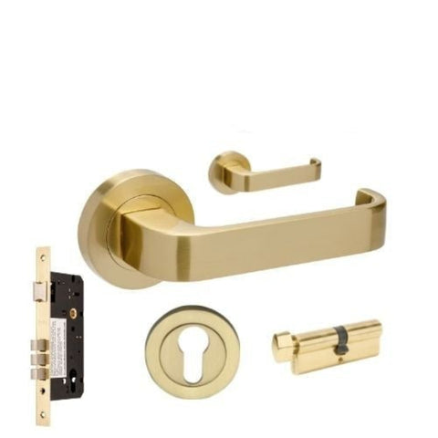 Zanda Streamline – Satin Brass - primehardware