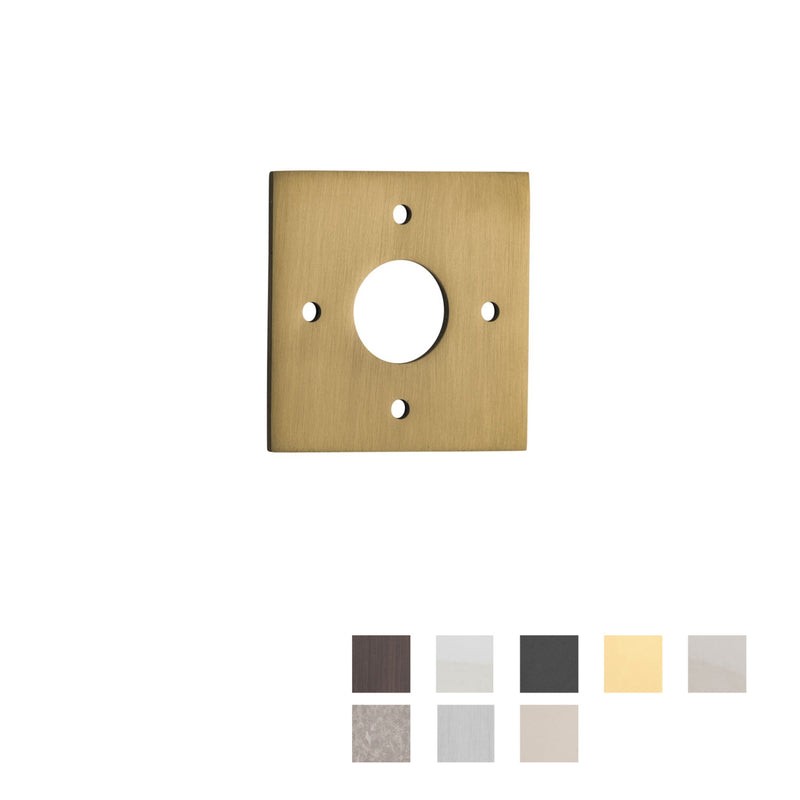 IVER ADAPTOR PLATE PAIR SQUARE ROSE 60MM - AVAILABLE IN VARIOUS FINISHES