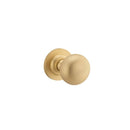 IVER Cambridge Door Knob On Round Rose Concealed Fix | Lever Set Only | 8 Finishes - Brushed Brass