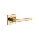 Iver Baltimore Door Lever on Square Rose | Lever Set Only | 7 Finishes - Polished Brass