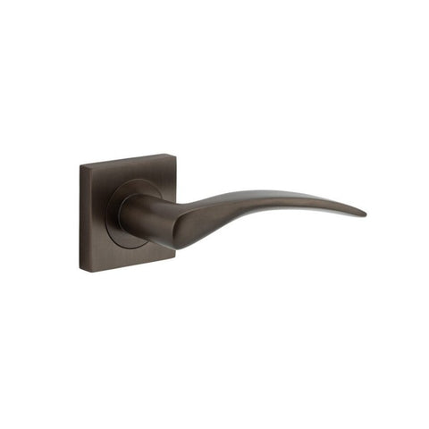 Iver Oxford Door Lever on Square Rose | Lever Set Only | 4 Finishes - Signature Brass