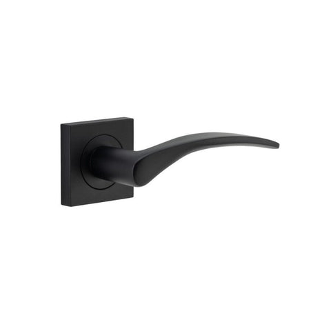 Iver Oxford Door Lever on Square Rose | Lever Set Only | 4 Finishes - Matt Black