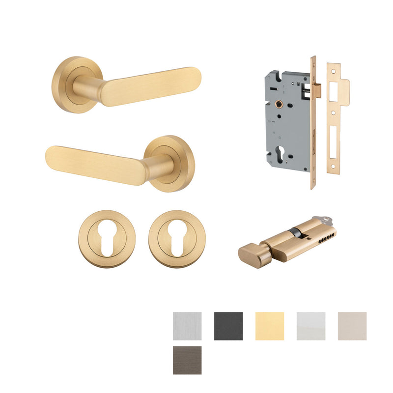 IVER BRONTE DOOR LEVER ON ROUND ROSE - CUSTOMISE TO YOUR NEEDS