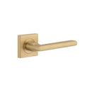 Iver Baltimore Door Lever on Square Rose | Lever Set Only | 7 Finishes - Brushed Brass