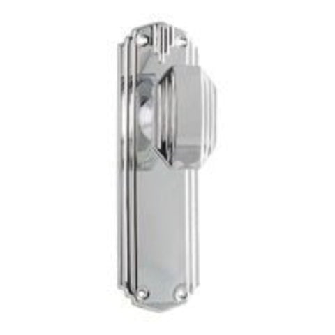 Tradco Napier Art Deco Door Knob on Backplate - Customise your needs - primehardware