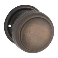 Tradco Large Milled Edged Mortice Door Knob on Round Rose - Customise ot your needs - primehardware