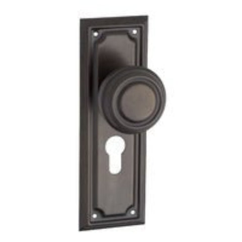 Tradco Edwardian Door Knob on Rectangular Backplate - Customise to your needs - primehardware