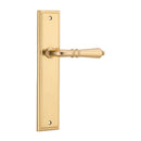 IVER Sarlat Door Lever Handle On Stepped Backplate | Passage Lever Set Only | 10 Finishes - Polished Brass