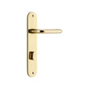 IVER Oslo Door Lever Handle On Oval Backplate | Privacy Lever Set Only | 9 Finishes - Polished Brass