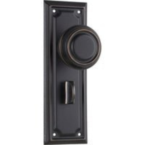 Tradco Edwardian Door Knob on Rectangular Backplate - Customise to your needs - primehardware