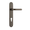 IVER Oslo Door Lever Handle On Oval Backplate | Entrance Lever Set Only | 9 Finishes - Signature Brass