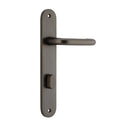 IVER Oslo Door Lever Handle On Oval Backplate | Privacy Lever Set Only | 9 Finishes - Signature Brass