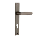 IVER Osaka Door Lever Handle On Rectangular Backplate | Entrance Lever Set Only | 6 Finishes - Signature Brass