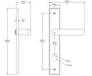 IVER Osaka Door Lever Handle On Rectangular Backplate | Passage Kit | 6 Finishes