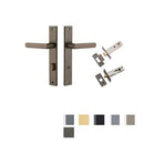 IVER Osaka Door Lever Handle On Rectangular Backplate | Separate Privacy Kit | 6 Finishes