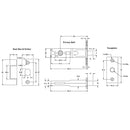 IVER Osaka Door Lever Handle On Rectangular Backplate | Separate Privacy Kit | 6 Finishes