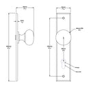 IVER Cambridge Door Knob On Chamfered Backplate | Entrance Kit (Key/Thumb) | 8 Finishes
