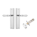 IVER Sarlat Door Lever Handle On Stepped Backplate | Passage Kit | 10 Finishes - Polished Chrome