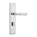 IVER Sarlat Door Lever Handle On Stepped Backplate | Privacy Lever Set Only | 10 Finishes - Polished Chrome
