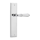 IVER Sarlat Door Lever Handle On Stepped Backplate | Passage Lever Set Only | 10 Finishes - Polished Chrome