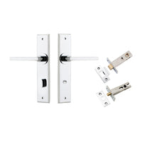 IVER BALTIMORE DOOR LEVER HANDLE ON CHAMFERED BACKPLATE - AVAILABLE IN VARIOUS FINISHES