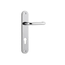 IVER Oslo Door Lever Handle On Oval Backplate | Entrance Lever Set Only | 9 Finishes - Chrome Plated