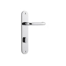 IVER Oslo Door Lever Handle On Oval Backplate | Privacy Lever Set Only | 9 Finishes - Chrome Plated