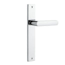 IVER Osaka Door Lever Handle On Rectangular Backplate | Passage Lever Set Only | 6 Finishes - Polished Chrome
