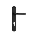 IVER Oslo Door Lever Handle On Oval Backplate | Entrance Lever Set Only | 9 Finishes - Matt Black