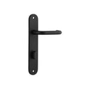 IVER Oslo Door Lever Handle On Oval Backplate | Privacy Lever Set Only | 9 Finishes - Matt Black