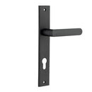 IVER Osaka Door Lever Handle On Rectangular Backplate | Entrance Lever Set Only | 6 Finishes - Matt Black