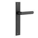 IVER Osaka Door Lever Handle On Rectangular Backplate | Passage Lever Set Only | 6 Finishes - Matt Black