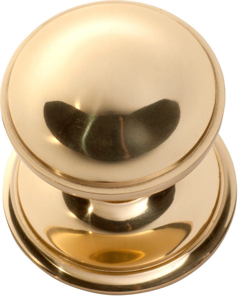 TRADCO 1306PB CENTRE DOOR KNOB POLISHED BRASS 85MM