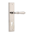 IVER Sarlat Door Lever Handle On Stepped Backplate | Entrance Lever Set Only | 10 Finishes - Polished Nickel
