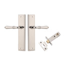 IVER Sarlat Door Lever Handle On Stepped Backplate | Passage Kit | 10 Finishes - Polished Nickel