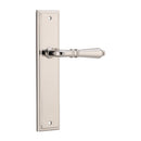 IVER Sarlat Door Lever Handle On Stepped Backplate | Passage Lever Set Only | 10 Finishes - Polished Nickel