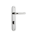 IVER Oslo Door Lever Handle On Oval Backplate | Privacy Lever Set Only | 9 Finishes - Polished Nickel