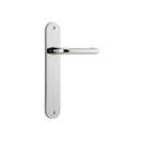 IVER Oslo Door Lever Handle On Oval Backplate | Passage Lever Set Only | 9 Finishes - Polished Nickel