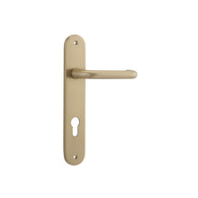 IVER Oslo Door Lever Handle On Oval Backplate | Entrance Lever Set Only | 9 Finishes