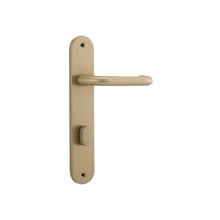 IVER Oslo Door Lever Handle On Oval Backplate | Privacy Lever Set Only | 9 Finishes