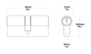 IVER Osaka Door Lever Handle On Chamfered Backplate | Entrance Kit (Key/Key) | 6 Finishes