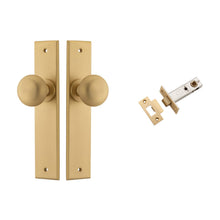 IVER Cambridge Door Knob On Chamfered Backplate | Passage Kit | 8 Finishes