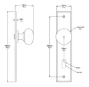 IVER Cambridge Door Knob On Chamfered Backplate | Passage Kit | 8 Finishes
